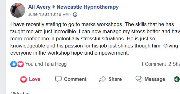 newcastle hypnotherapy feedback